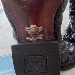 Genuine Leather Aligator Black Size 12 Cowboyboot