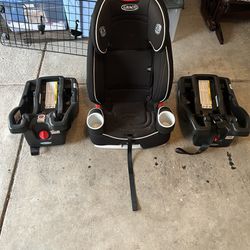 Graco Car seat with 2 Car Seat Bases 