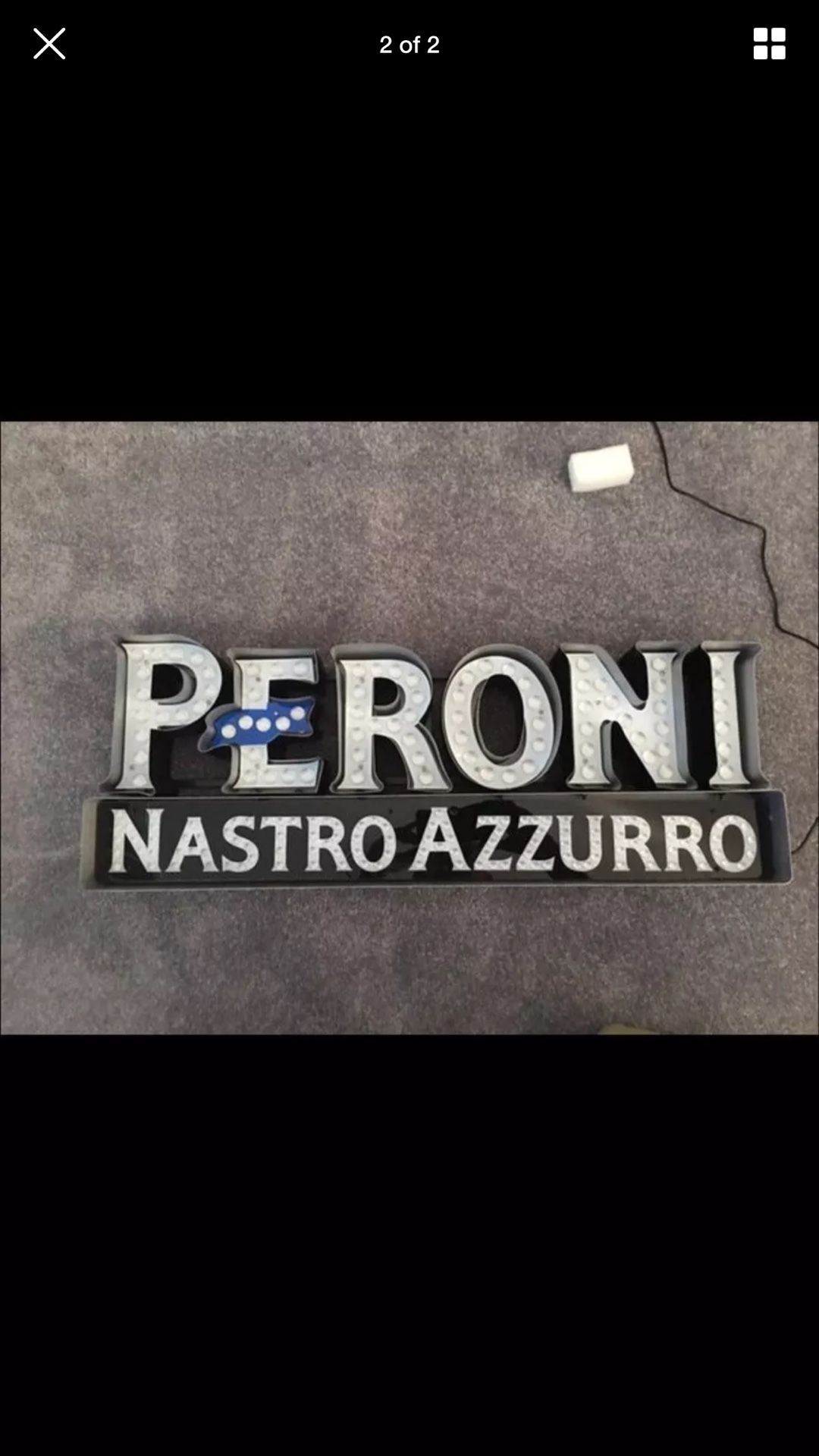 peroni led sign