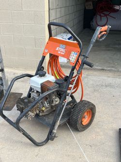 Stihl RB 600 pressure washer with attachments