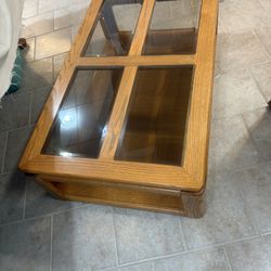 Wood Glass coffee Table