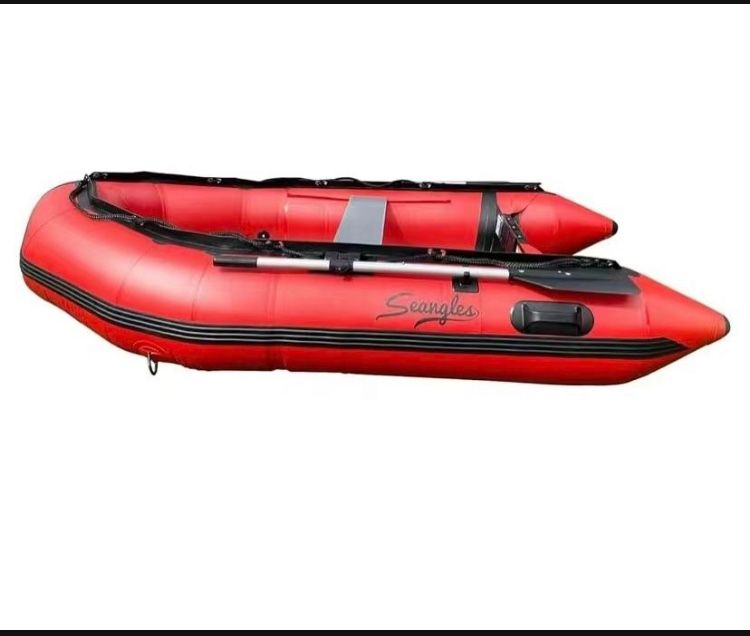 Inflatable boat aluminum floor aluminum beam 2 person saltwater fishing boat