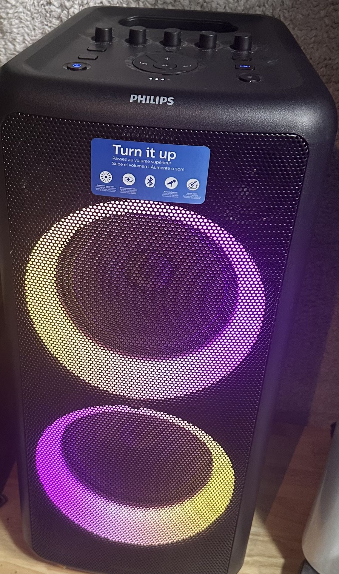 Philips Bluetooth Speaker With LED Lights