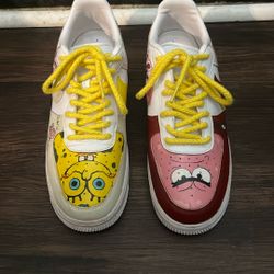  CUSTOM NIKE AIR FORCE 1 SPONGE BOB 