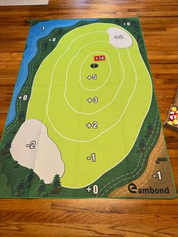 Cambond Golf Chipping Game Mat + 11 Sticky Balls