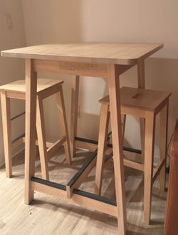 IKEA Solid Wood High Bar Dining Table