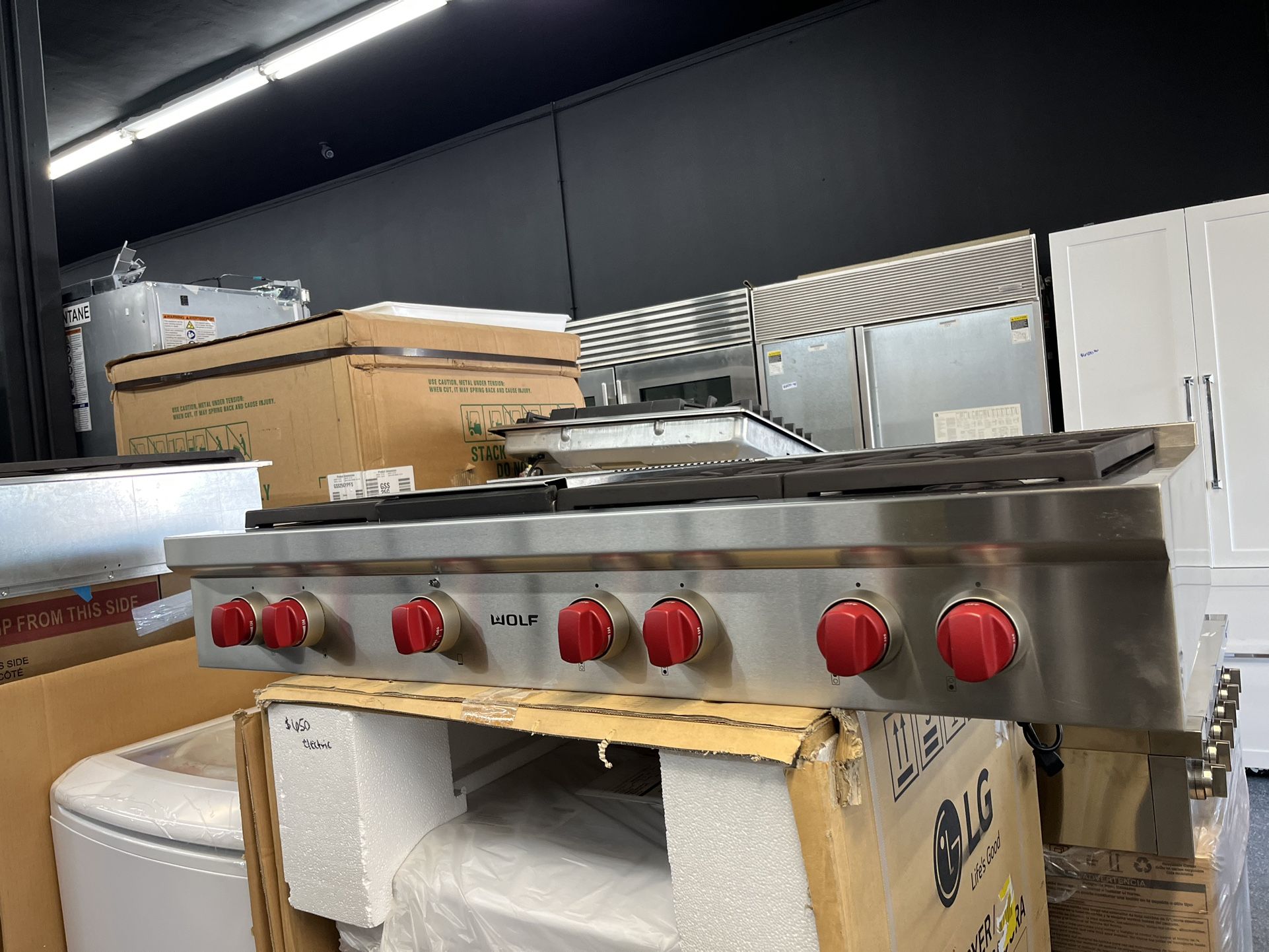 Wolf Stainless Steel Gas 48 Inch Range Top 6 Burners