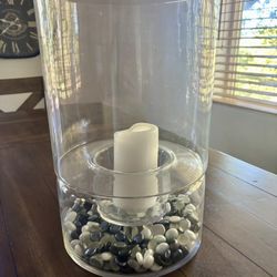 28” Tall Glass Candle Holder