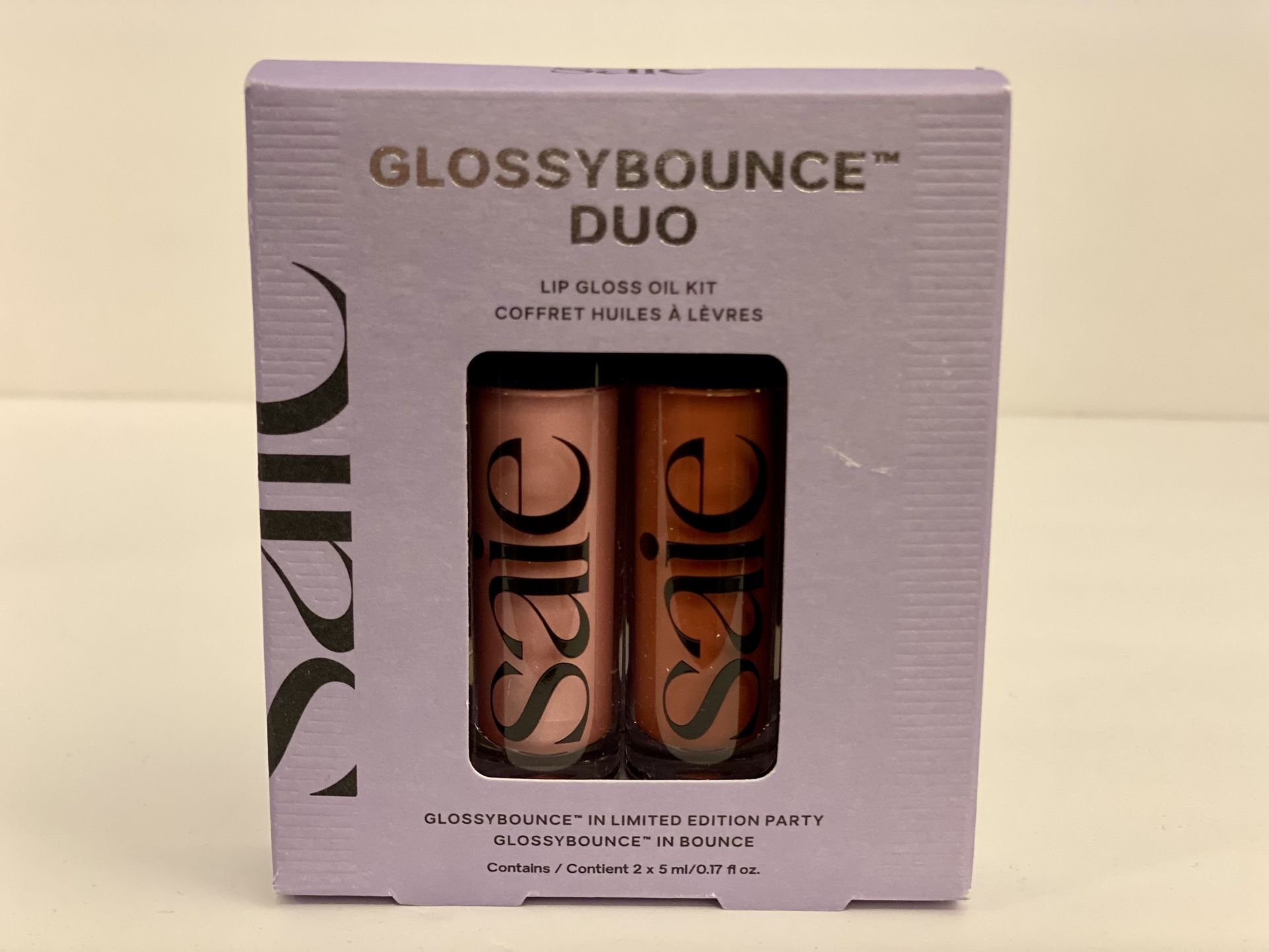 Brand New - Saie Glossybounce Duo Lip Oil Kit - Limited Edition