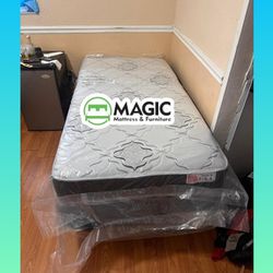 Twin size semi firm with box spring 