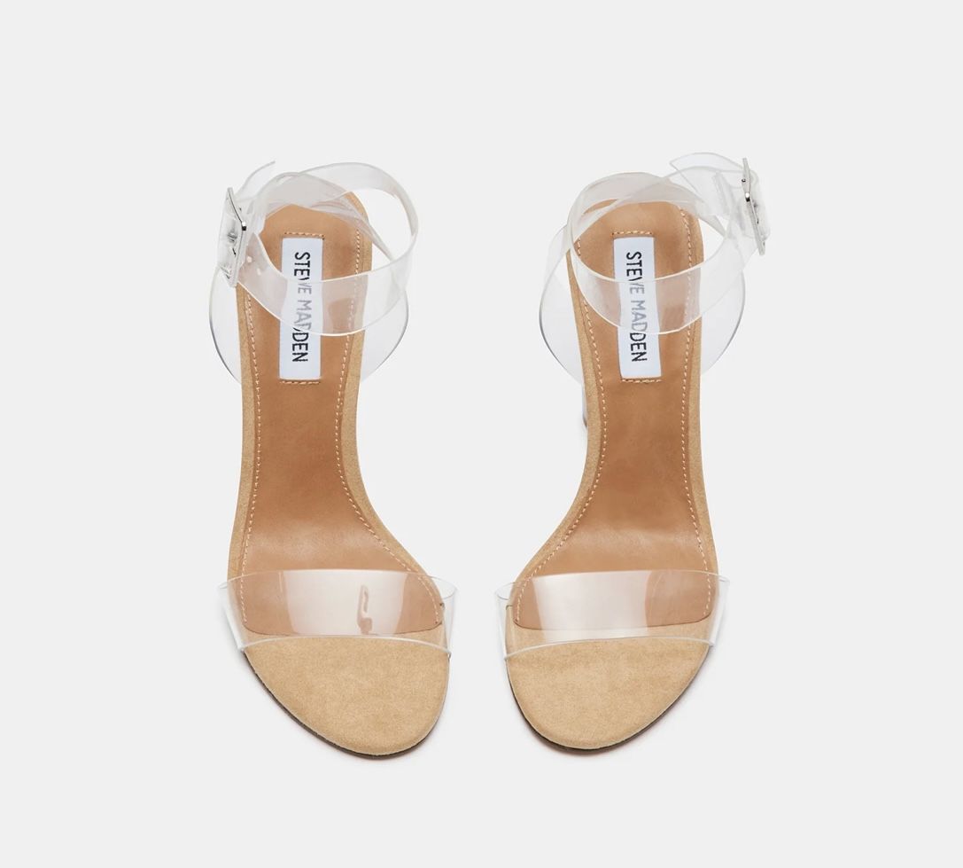 STEVE MADDEN CLEARER CLEAR HEELS