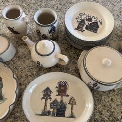 Home & Garden Birdhouse Stoneware Collection 