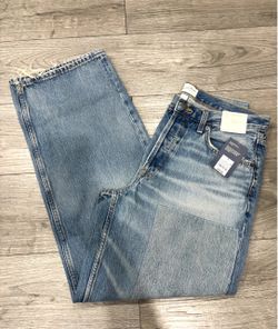 Wide Leg Light Wash Jeans with Tags