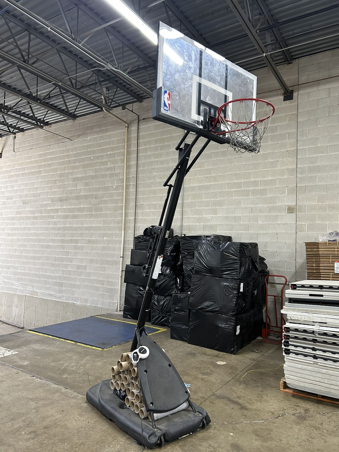 Spalding Basketball Hoop With Base On Wheels