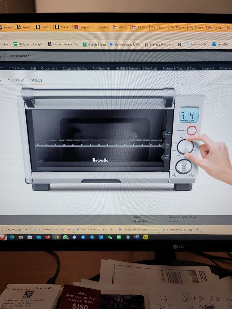 New Breville Compact Smart Toaster Oven Brushed Stainless Steel