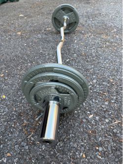 New 50lb EZ Curl Bar Set (Expandable)