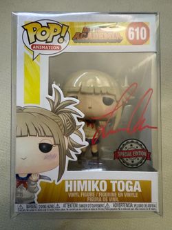 My Hero Academia Himiko Toga Funko Pop #610 - JSA VA Autograph Leah Clark SELL/TRADE