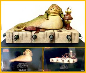 1/6 SIDESHOW STAR WARS JABBA THE HUTT AND THRONE FIGURE SET 12" SCUM & VILLAINY