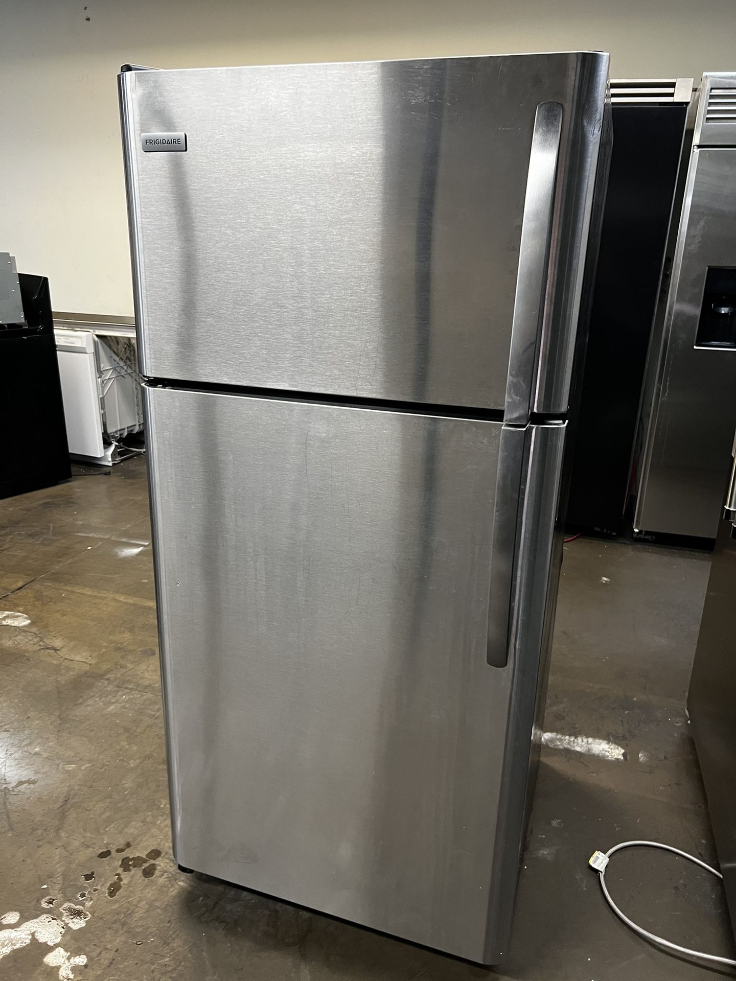 Frigidaire Stainless Steel Top Freezer Refrigerator Apartment Size