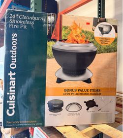 Cuisinart Outdoors 24” Cleanburn Smokeless Fire Pit Brand New In Box Only $139.99