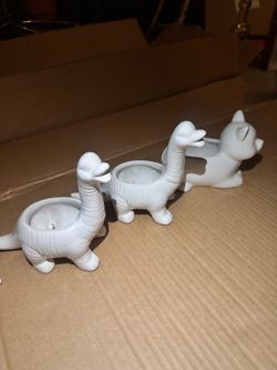 Cute Ceramic Animal Planters / Décor Set