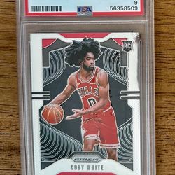 2019-20 Panini Prizm COBY WHITE #253 RC Rookie PSA 9 Chicago Bulls