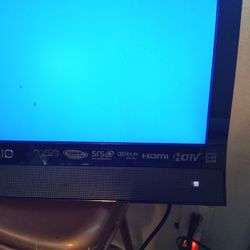 TWO VIZIO RAZOR LED 19 INCH FLAT SCREEN W ROKU BOTH 