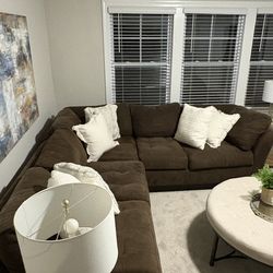 Large Brown Sectional Sofa – Cozy, Modern, Great Condition