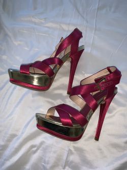 ANDREA hot pink high heels size 7