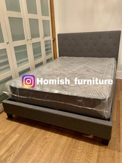 New In Box Queen Bed Frame With Mattress (Read Description Below)