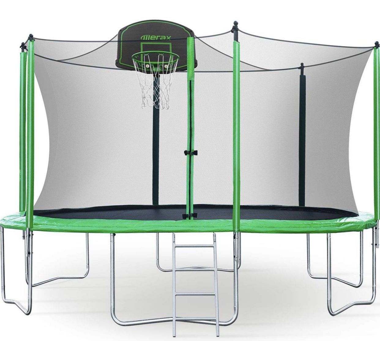 12ft trampoline with basketball hoop
