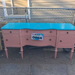 Antique dresser refurbished to make delightful excellent for teens or children's room...