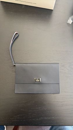 Kate Spade Black Leather Wristlet Clutch
