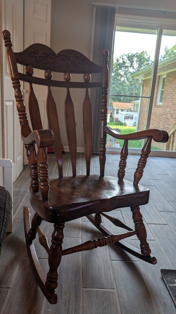 Vintage Wood Rocking Chair