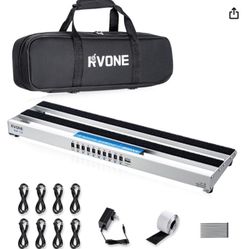 Guitar Pedal Board with Built-in Power Supply, Small 19.09x5.11" 