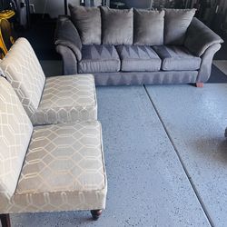 3 seat sofa and 2 accent chairs