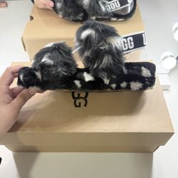 Ugg Oh Yeah Black & White Spot Sandals 