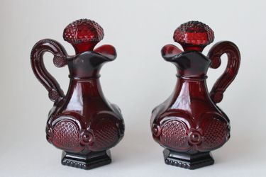 Avon Cape Cod Vintage Ruby Red Pair