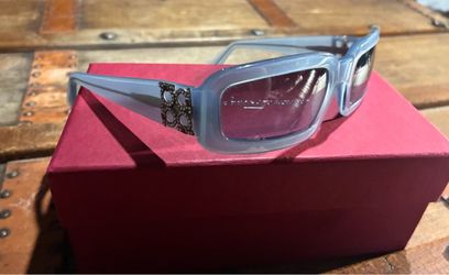 Salvatore Ferragamo  Light Blue sunglasses Y2K
