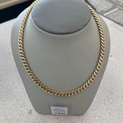 10k Yellow And White Gold Chain 18inchs 30.5 Grams