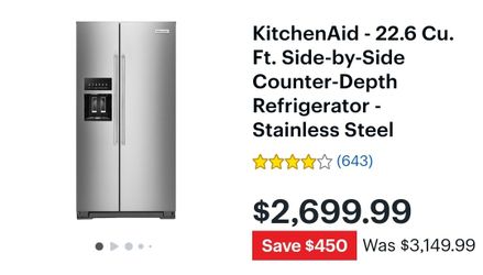Refrigerator - Stainless Steel