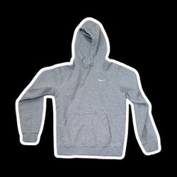 Nike Sportswear Club Fleece Solo Swoosh Pullover Hoodie Grey