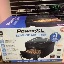 PowerXL Slimline Air Fryer 5 Qt – 6-in-1 Digital Air Fryer – New in Box