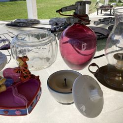 Vases/candle/brass With Globe
