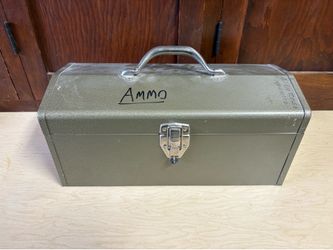 Steel ammo box 16” works great!