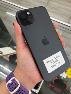 Black iPhone 15 plus unlocked cash or $50 down