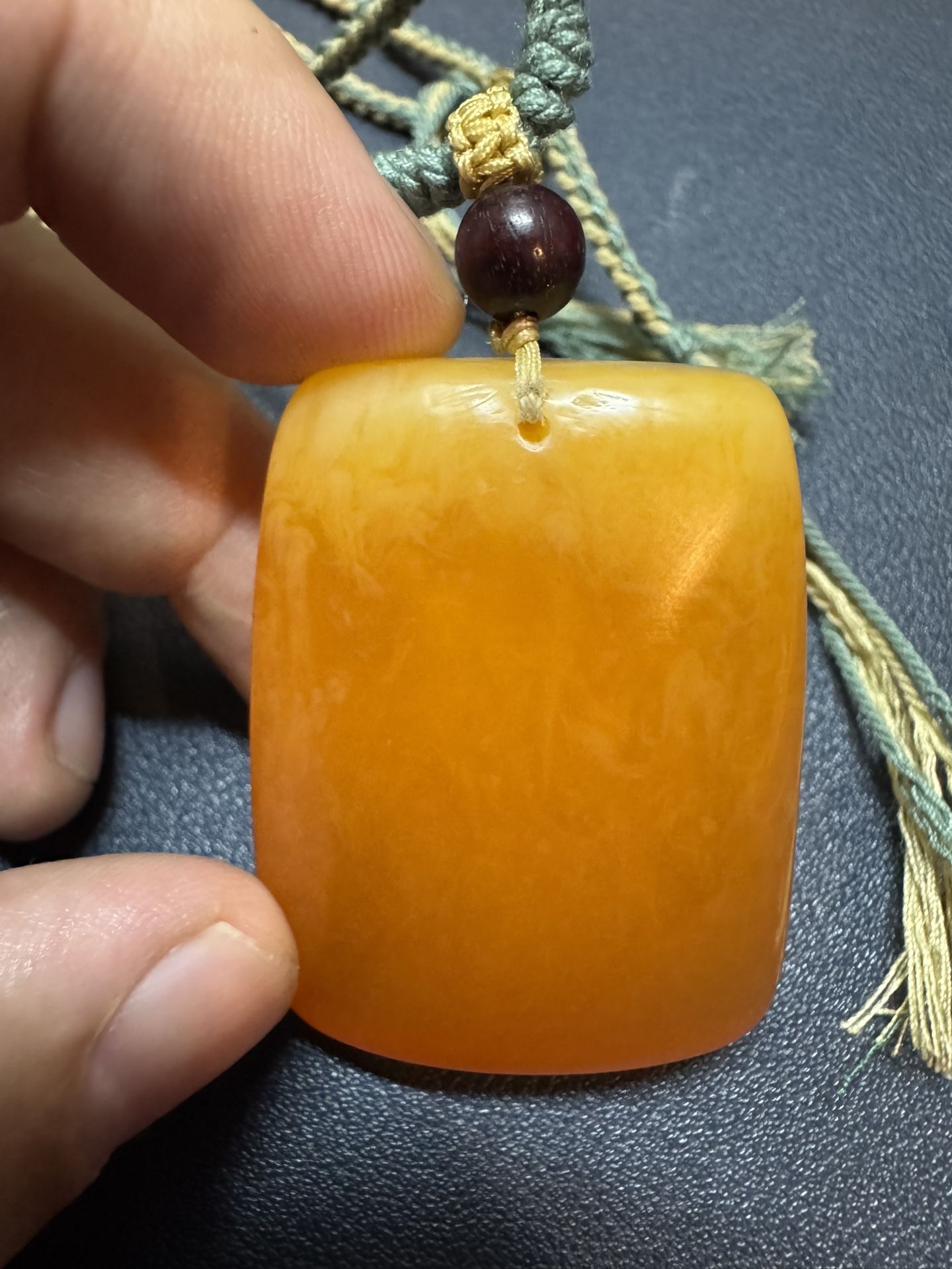 Beeswax Amber Pendant
