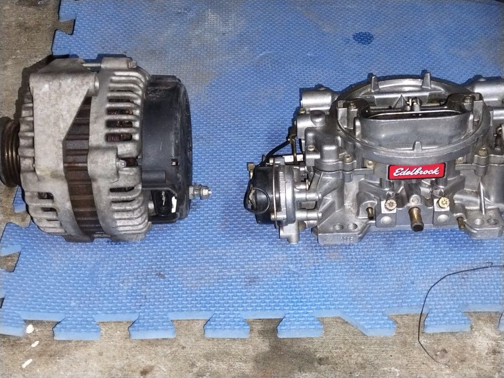 Edelbrock Carb And Alternator