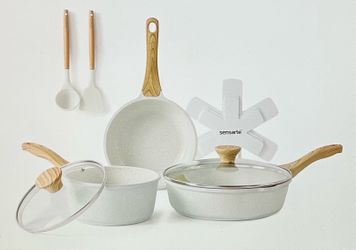 Sensarte Cookware 2 Pack 20Pcs Ceramic Nonstick Set