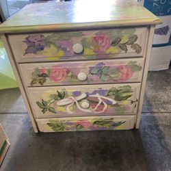 Hand Painted Nightstand 